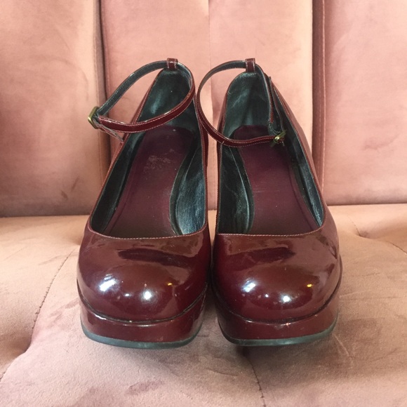 Marc by Marc Jacobs Burgundy Patent Platform Wedge - Picture 2 of 7